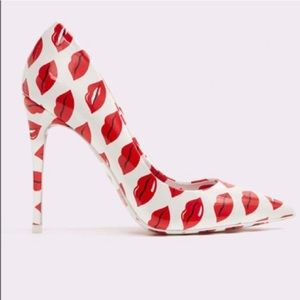 Aldo lip print shoes